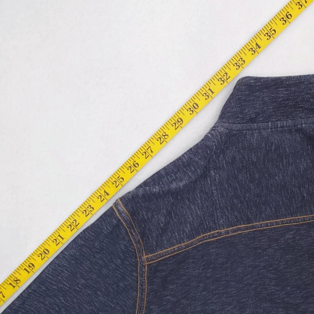 Vintage Italia Sweater Mens Medium Blue Quarter‎ Zip Pullover Preppy Cotton